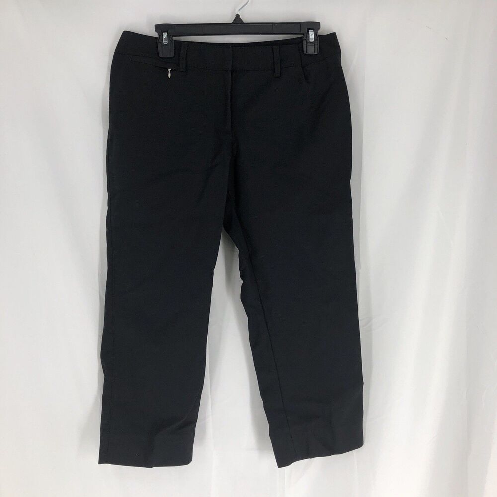 White House Black Market Perfect Form 12 Black Crop Leg